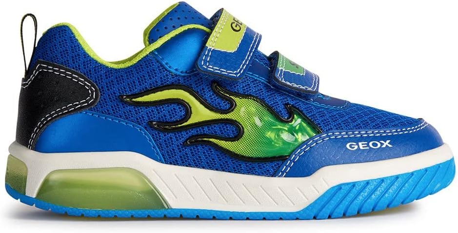 Geox Jungen J Inek Boy Sneaker 34 EU Royal Lime, 34 EU Royal Lime