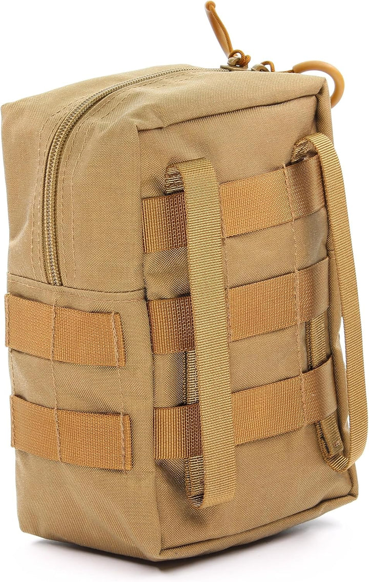 Zentauron Reissverschlusstasche Medium mit MOLLE-System I BW-Tasche, Rucksack Zusatztasche aus Cordu