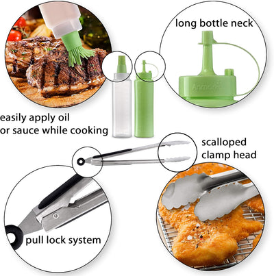 Exklusives Grillwender Set Plastic Handle Set (Tongs And Bottles), Plastic Handle Set (Tongs And Bot