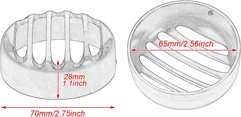 HDBUBALUS Kühlergrill-Blinker-Linse aus Aluminium für hinten, passend für Harley Sportster ab 2016.