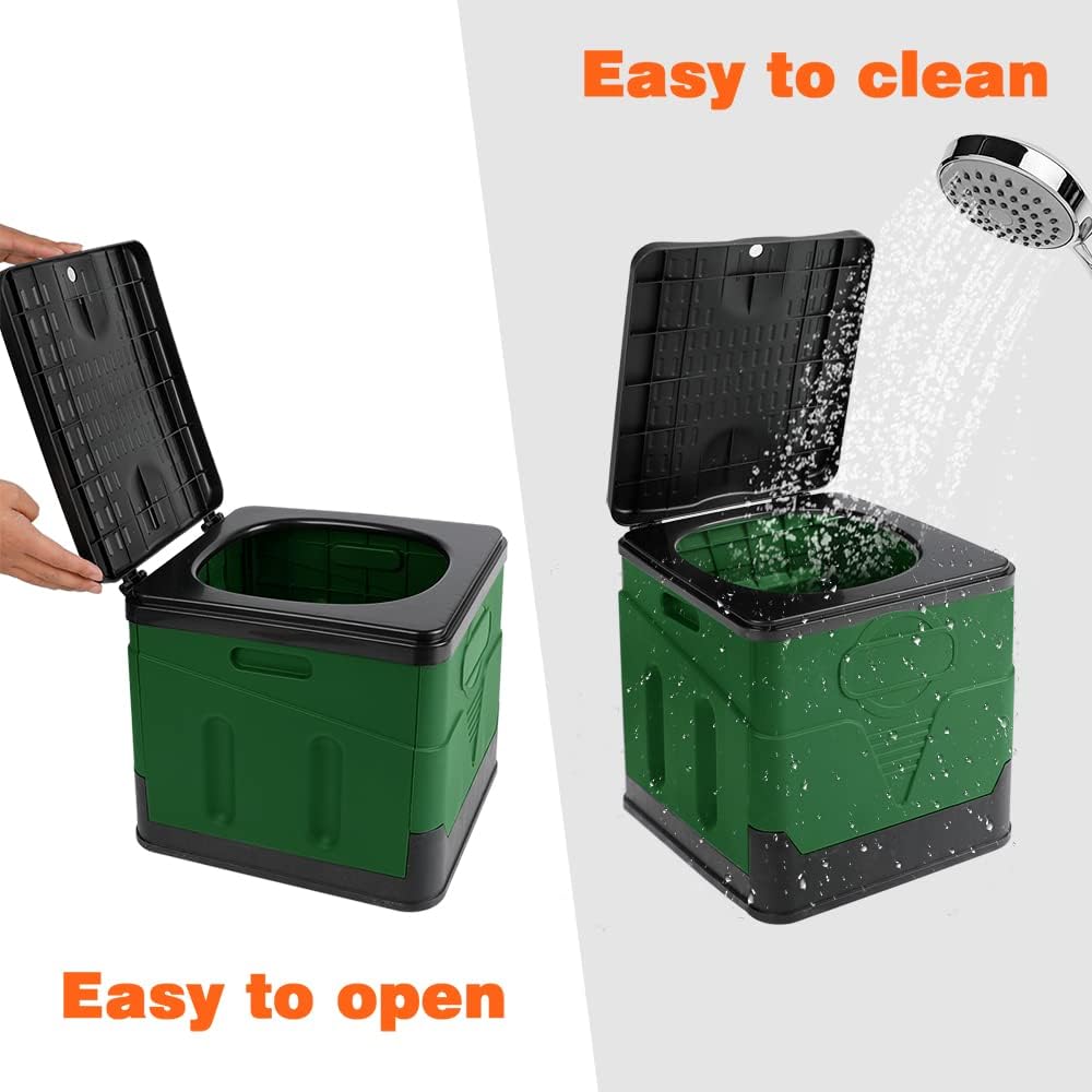 FIAMER Camping Toilette folding toilet camping toilet with lid mobile toilet with lid split toilet o