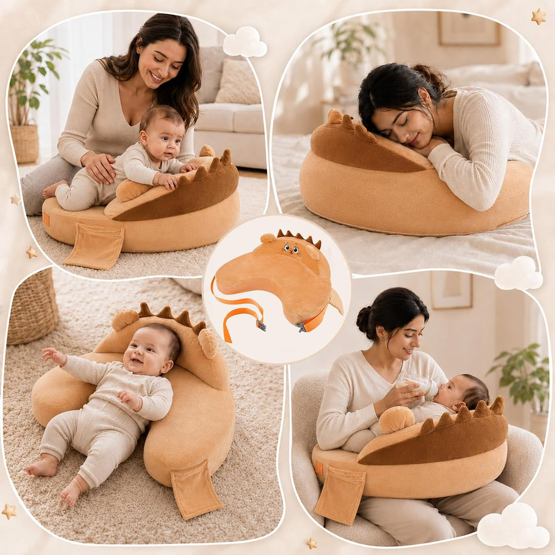 Ergonomic Stillkissen Klein mit Sicherheitsumrandung Memory Foam Baby Nursing Pillow – Verstellbarer