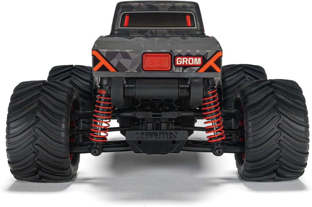 ARRMA RC Truck 1/16 Quake GROM 4X4 RTR Brushed Monster Truck (Akku & Ladegerät enthalten), Rot, ARA2