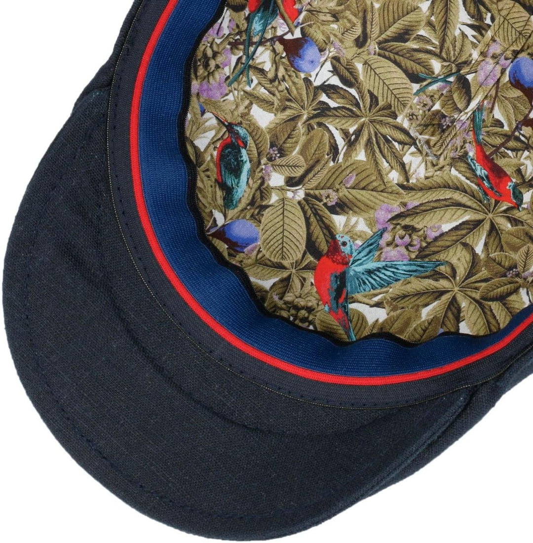 LIERYS Elegantes Design: Die melierte dunkelblaue Flatcap besticht durch ihre frische Ausstrahlung u
