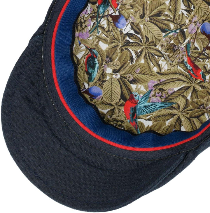 LIERYS Elegantes Design: Die melierte dunkelblaue Flatcap besticht durch ihre frische Ausstrahlung u