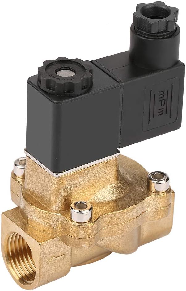G 1/2" Magnetventil Stromlos geschlossen, Magnetventil DC 24 V Zwei Port Vorgesteuerte Luft Öl Wasse