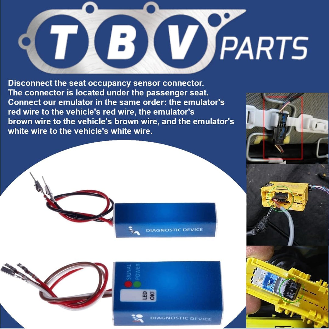 TBVPARTS Emulator Sensor Belegung Sitz SRS Emulator Bypass Simulator für E70 E71 E83 E84 E85 E86 E89