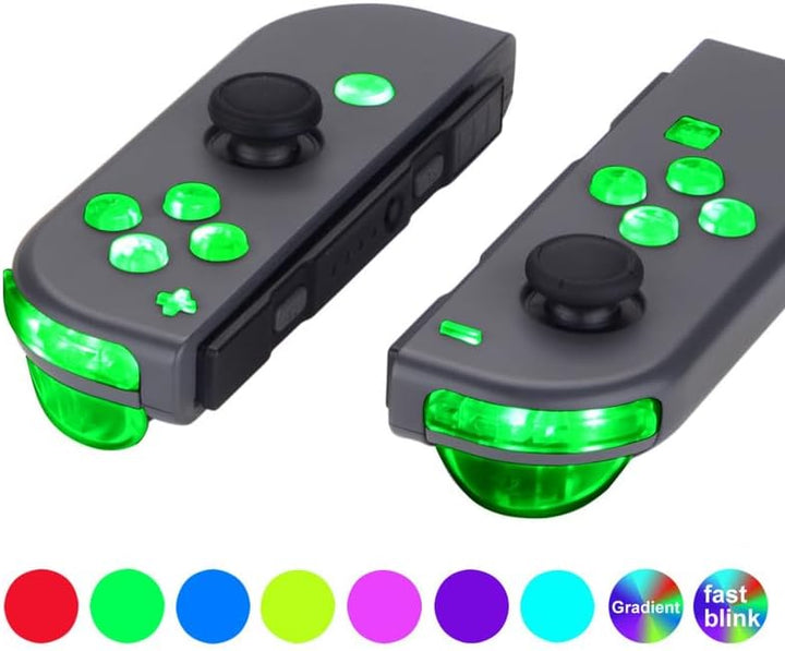 eXtremeRate LED Tasten Set für NS Switch Joycon,Leuchttaste ABXY Knöpfe Tasten Trigger Button DFS LE