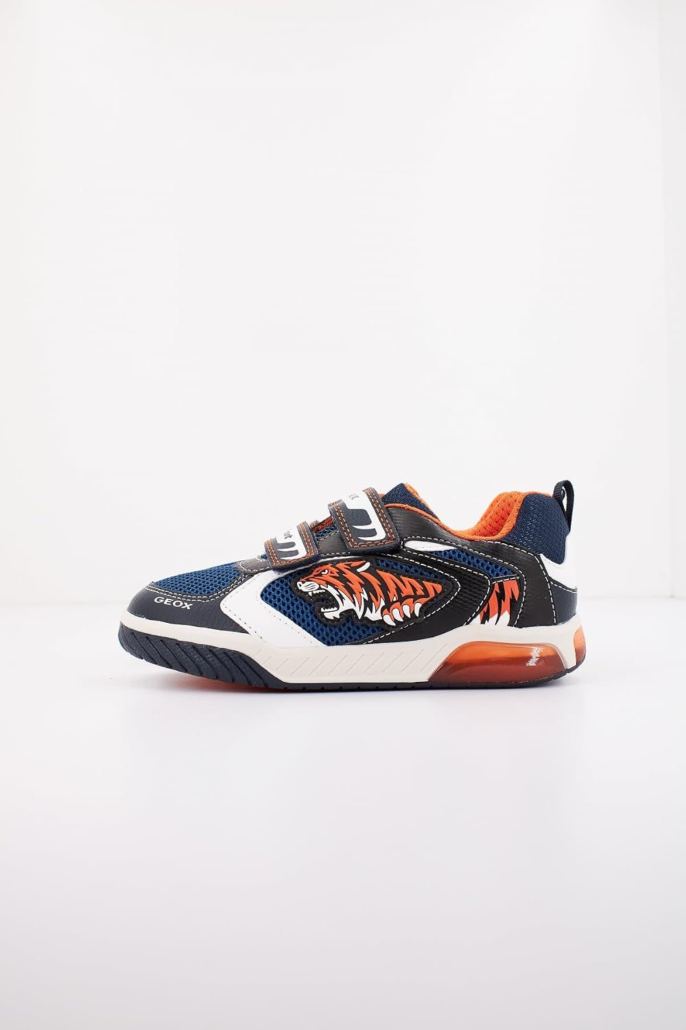 Geox Jungen J Inek Boy Sneaker 30 EU Navy Orange, 30 EU Navy Orange