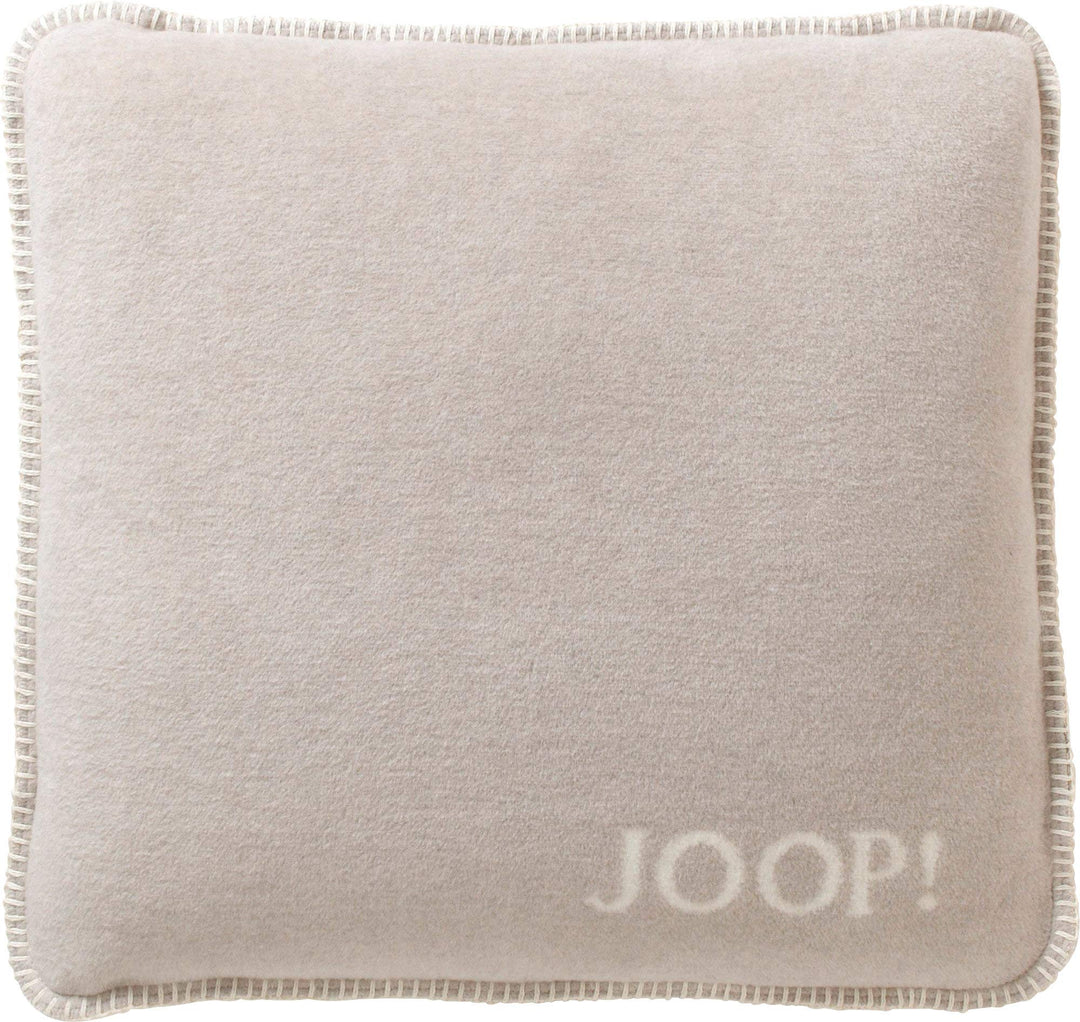 JOOP! Kissen mit Füllung UNI-Doubleface | Feder-Ecru - 50 x 50