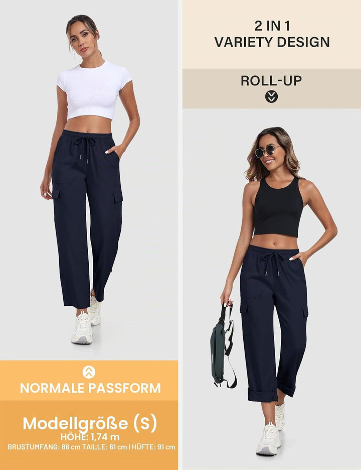 JINSHI Hosen Damen Cargohose Wanderhose Leichte Jogginghose Freizeithose Funktionshose Outdoorhose m