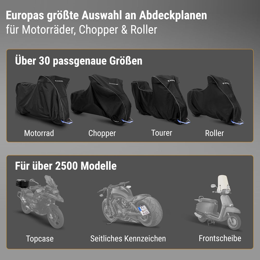 MYCOVER handgefertigte Roller Abdeckhaube -von Bikern für Biker- Mofa Abdeckung: Winterfest und wass