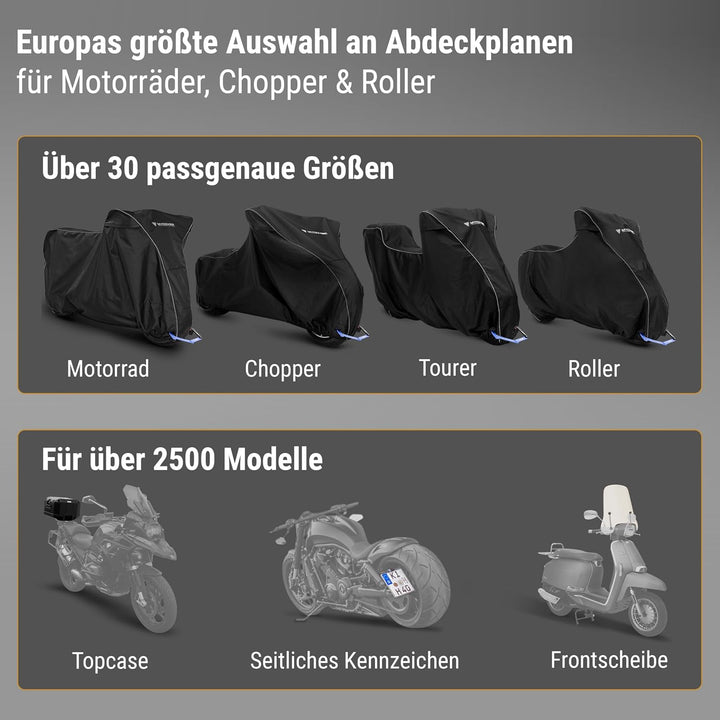 MYCOVER handgefertigte Roller Abdeckhaube -von Bikern für Biker- Mofa Abdeckung: Winterfest und wass