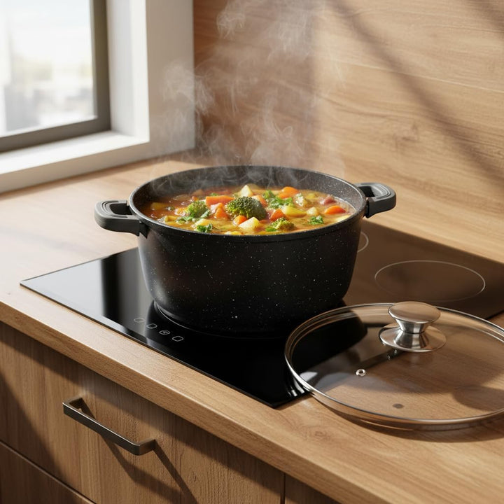 Kochtopf 10 L Suppentopf 32 cm Aluminiumguss Fleischtopf Antihaft Milchtopf Pastatopf Gemüsetopf Sch