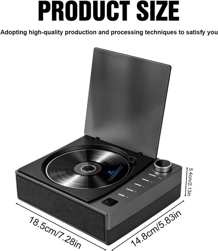 CD Player Tragbar mit Bluetooth 5.1, CD-Player mit Lautsprecher Fernbedienung Wiederaufladbar CD Spi