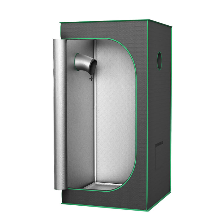 Growzelt 80x80x160 cm Grow Tent mit Reflektierende Mylar Lichtdicht Wasserdicht Zuchtzelt Growroom G