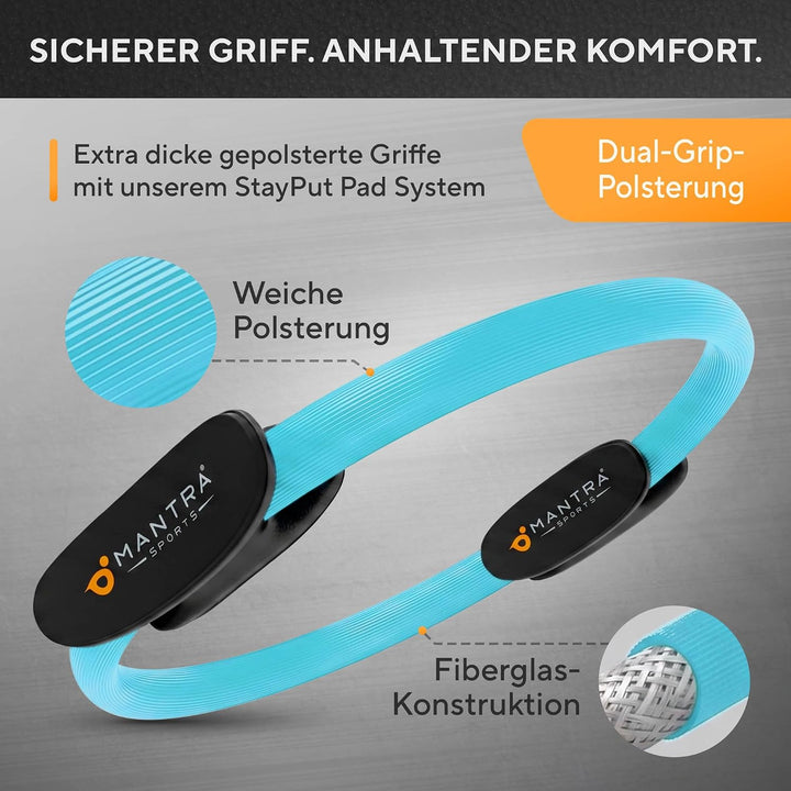 MANTRA SPORTS Pilates Ring Fit Fitness Ring Beckenbodentrainer für Frau &amp; Männer, Beckenboden Traini