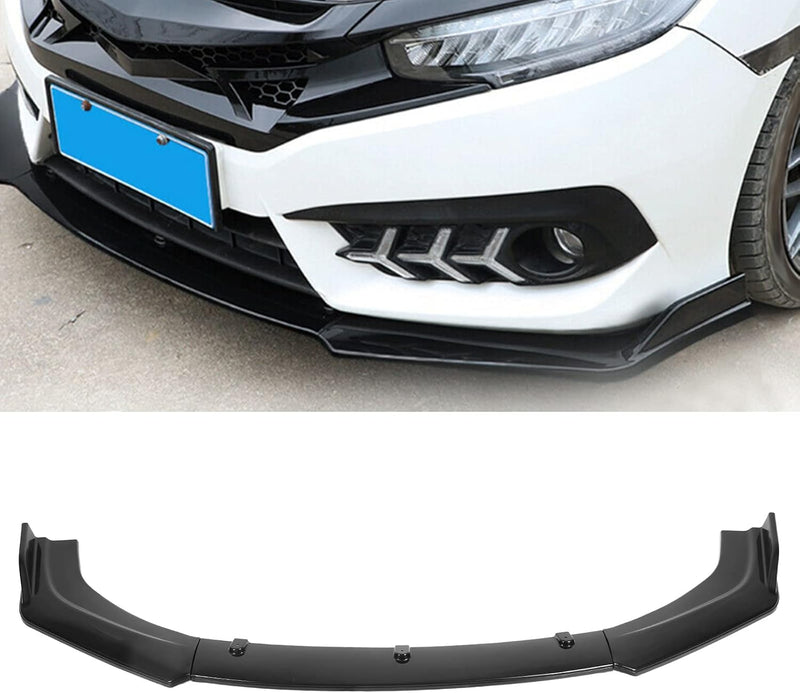 Frontstossstange Lip Spoiler, 3pcs Auto Frontstossstange Lip Splitter Spoiler Antikollision Wasserdi