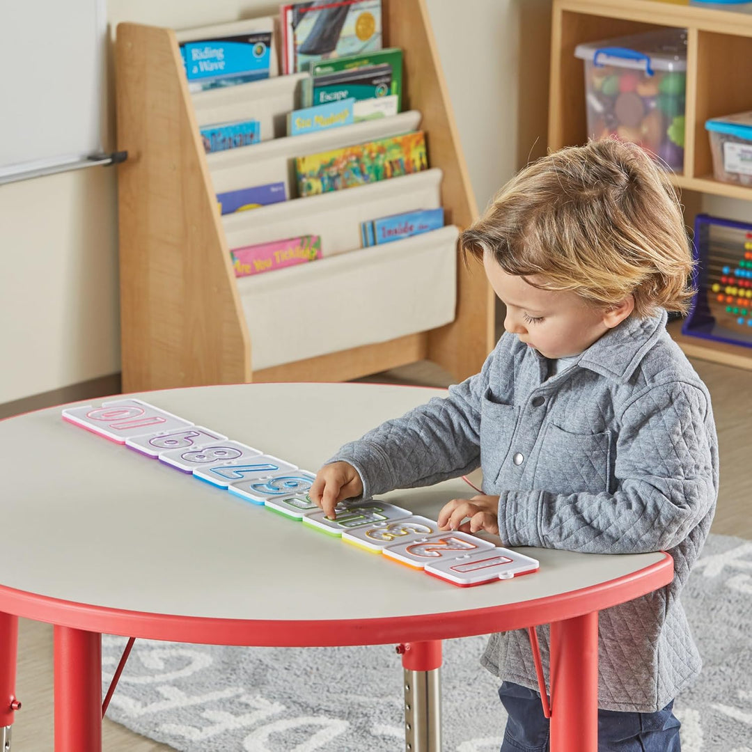 Learning Resources Sensorische Zahlentafeln, Lernspielzeug für Kinder ab 3 Jahren, Fingerspurentafel
