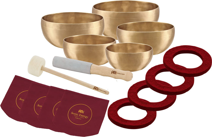 Sonic Energy Klangschalen Set Universal Series – 400/500/600/700/750 g – Für Meditation & Klangheilu