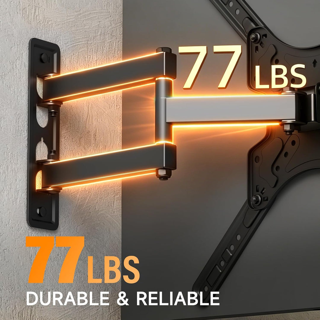 XINLEI TV Wandhalterung Schwenkbar Neigbar, TV Halterung für 26-65 Zoll Flach &amp; Curved Fernseher bis