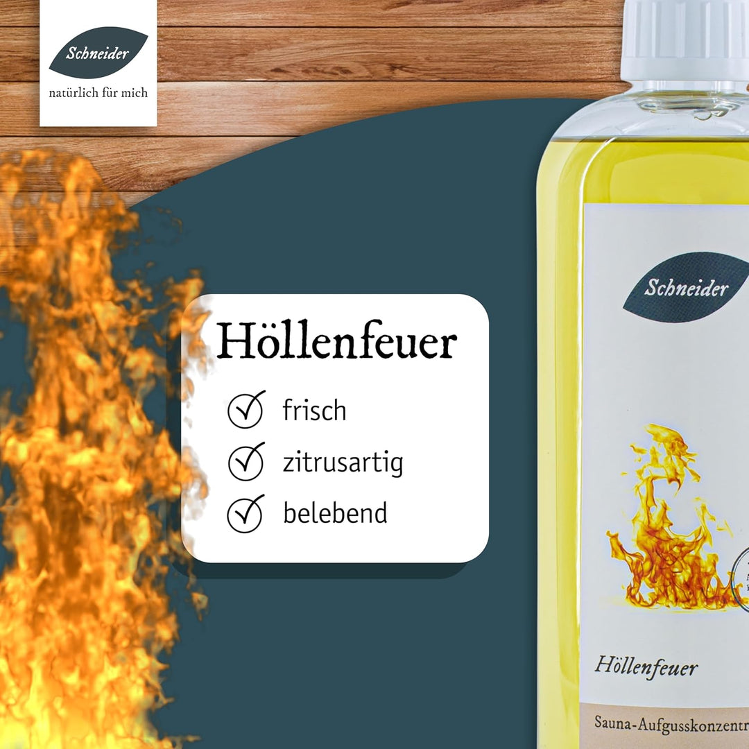 Saunabedarf Schneider - Aufgusskonzentrat, Saunaaufguss Höllenfeuer 250ml