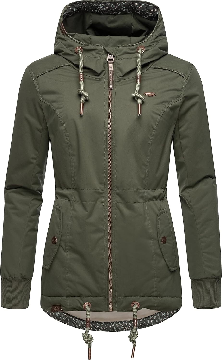Ragwear Damen Winterjacke Outdoorjacke wasserdicht mit Kapuze YM-Danka XS-6XL XL Dark Olive22, XL Da