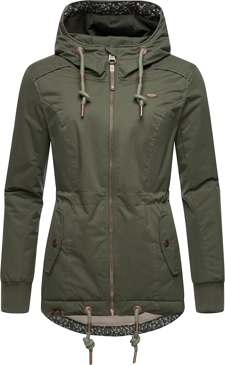 Ragwear Damen Winterjacke Outdoorjacke wasserdicht mit Kapuze YM-Danka XS-6XL XL Dark Olive22, XL Da