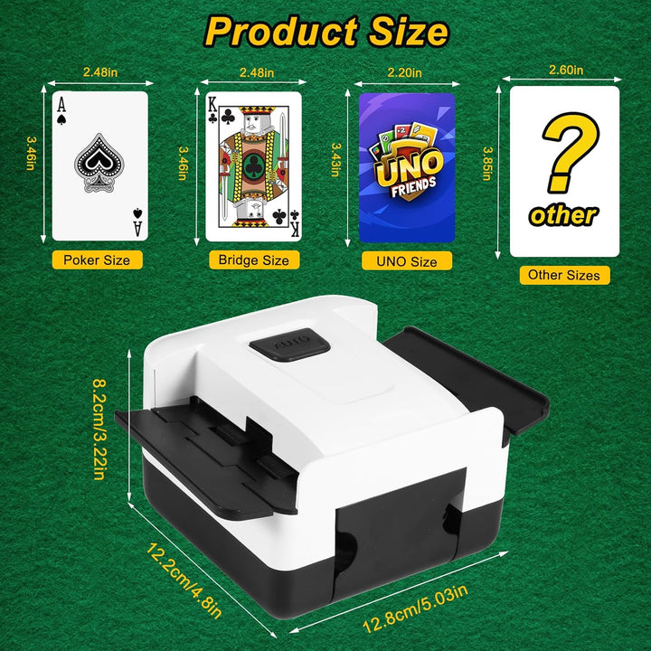 ZONJIE Automatische Kartenmischmaschine 2 Deck, Wiederaufladbare Spielkarten Shuffling Machine, Elek