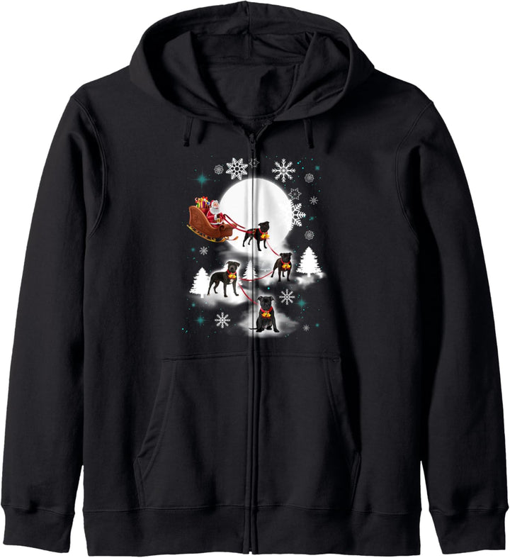 Ich liebe meinen Pitbull Frohe Pittmas Santa Claus Kapuzenjacke
