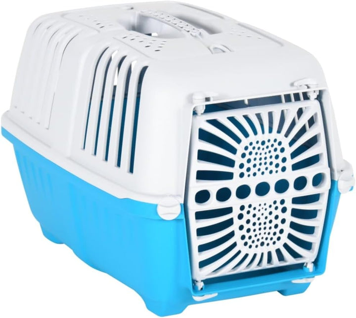 vidaXL Transportbox für Haustiere, Haustierbox mit Lüftungsschlitze, Hundebox mit doppelter Verriege