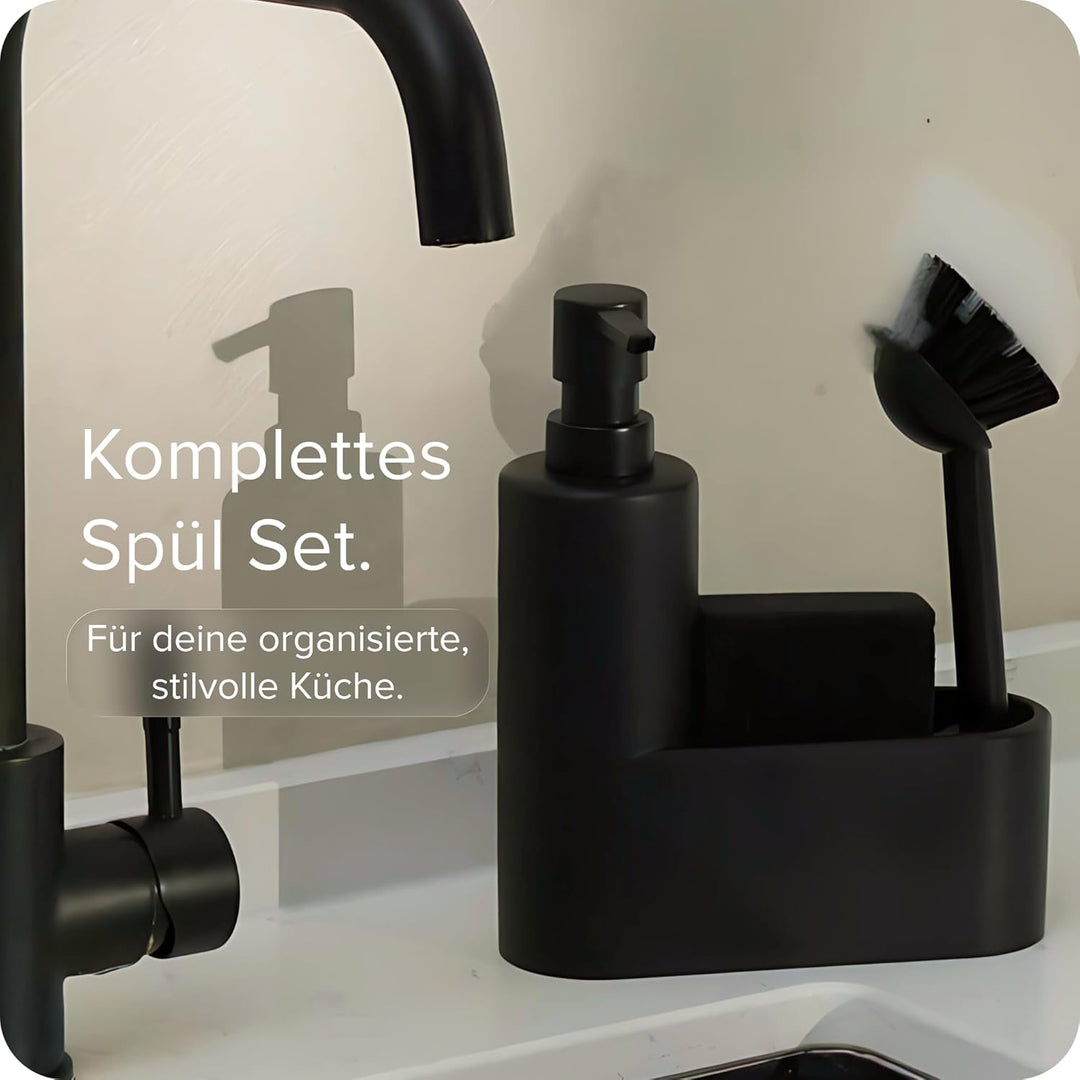 blackswedenhome. Design Spülbecken Organizer mit integriertem Spülmittelspender und Spülbürste und S