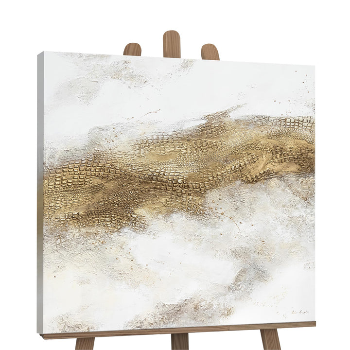 YS-Art Luxus Abstrakt Acryl Gemälde auf Leinwand April handgemalt Wandbilder Wohnzimmer modern Wohnd