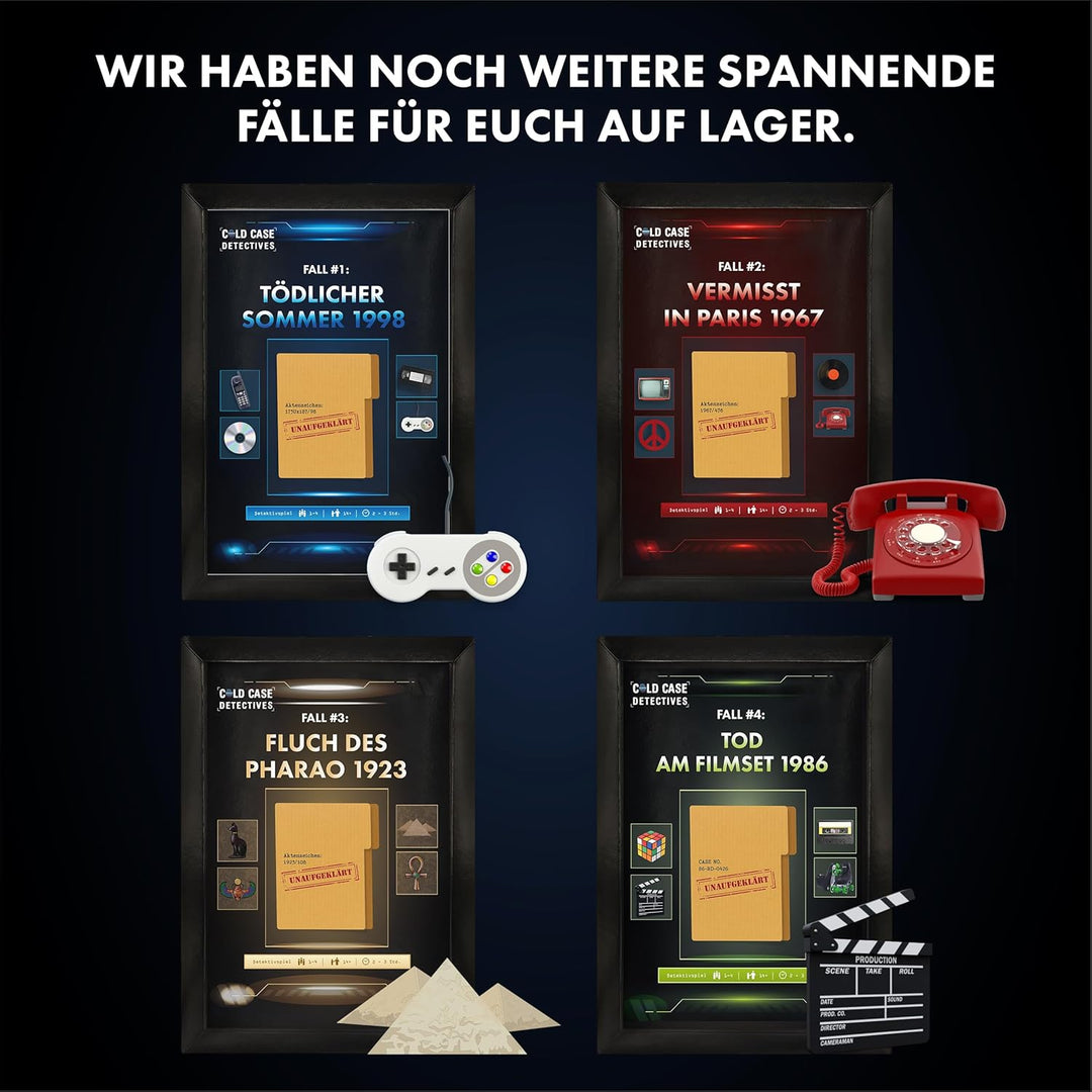 X-SCAPE Cold Case Detectives - Krimispiel & Escape Room Spiel für Zuhause - Tödlicher Sommer 1998 -