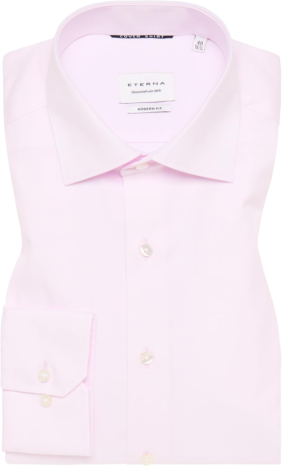 eterna Herren Cover Shirt MODERN FIT 43 Kragen / 67 Ärmel Rosa, 43 Kragen / 67 Ärmel Rosa