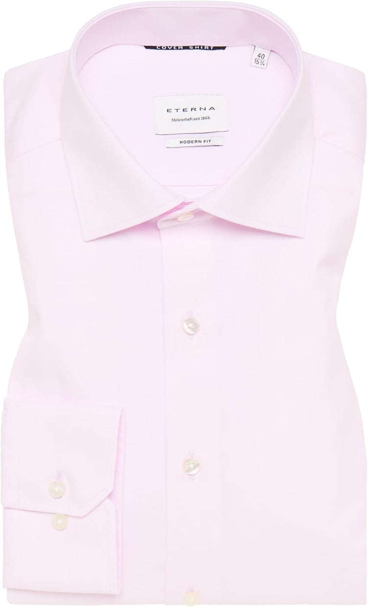 eterna Herren Cover Shirt MODERN FIT 43 Kragen / 67 Ärmel Rosa, 43 Kragen / 67 Ärmel Rosa