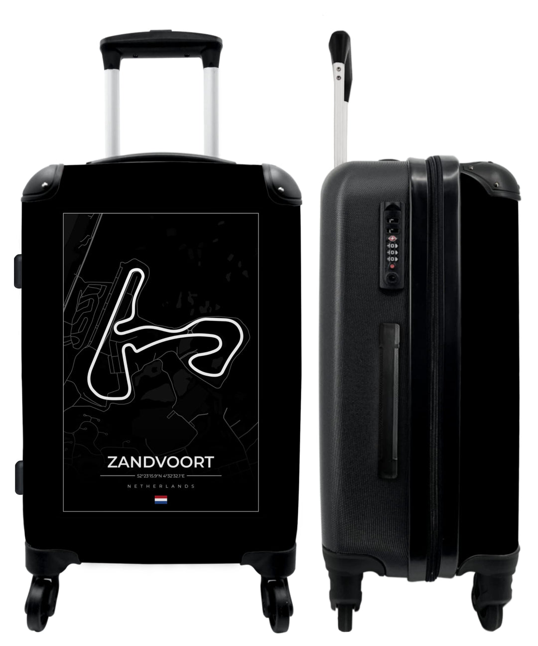 Koffer gross Trolley Rollkoffer Reisekoffer mit 4 Rollen Fotokoffer - F1 - Rennstrecke - Zandvoort -