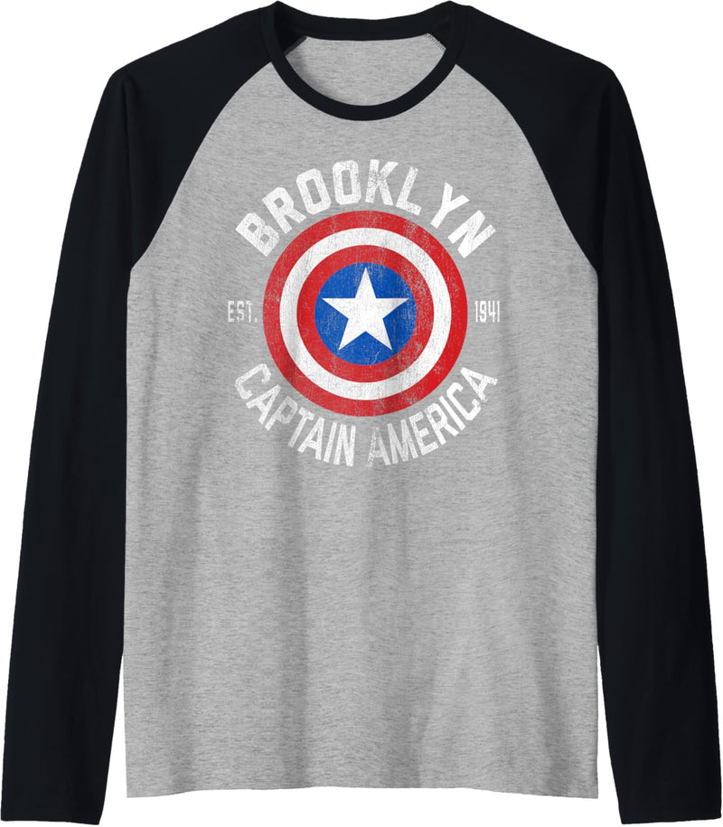 Marvel Captain America Brooklyn Shield Raglan