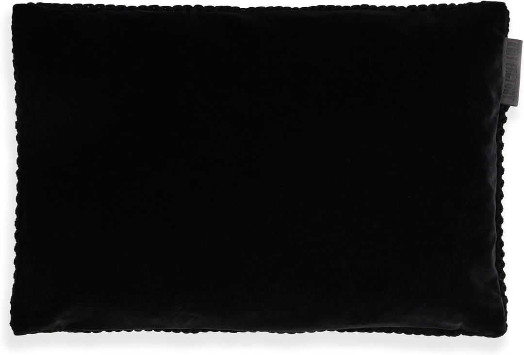 KNIT FACTORY - Vinz Kissen - Schwarz - 60x40 cm 60x40 cm Schwarz, 60x40 cm Schwarz