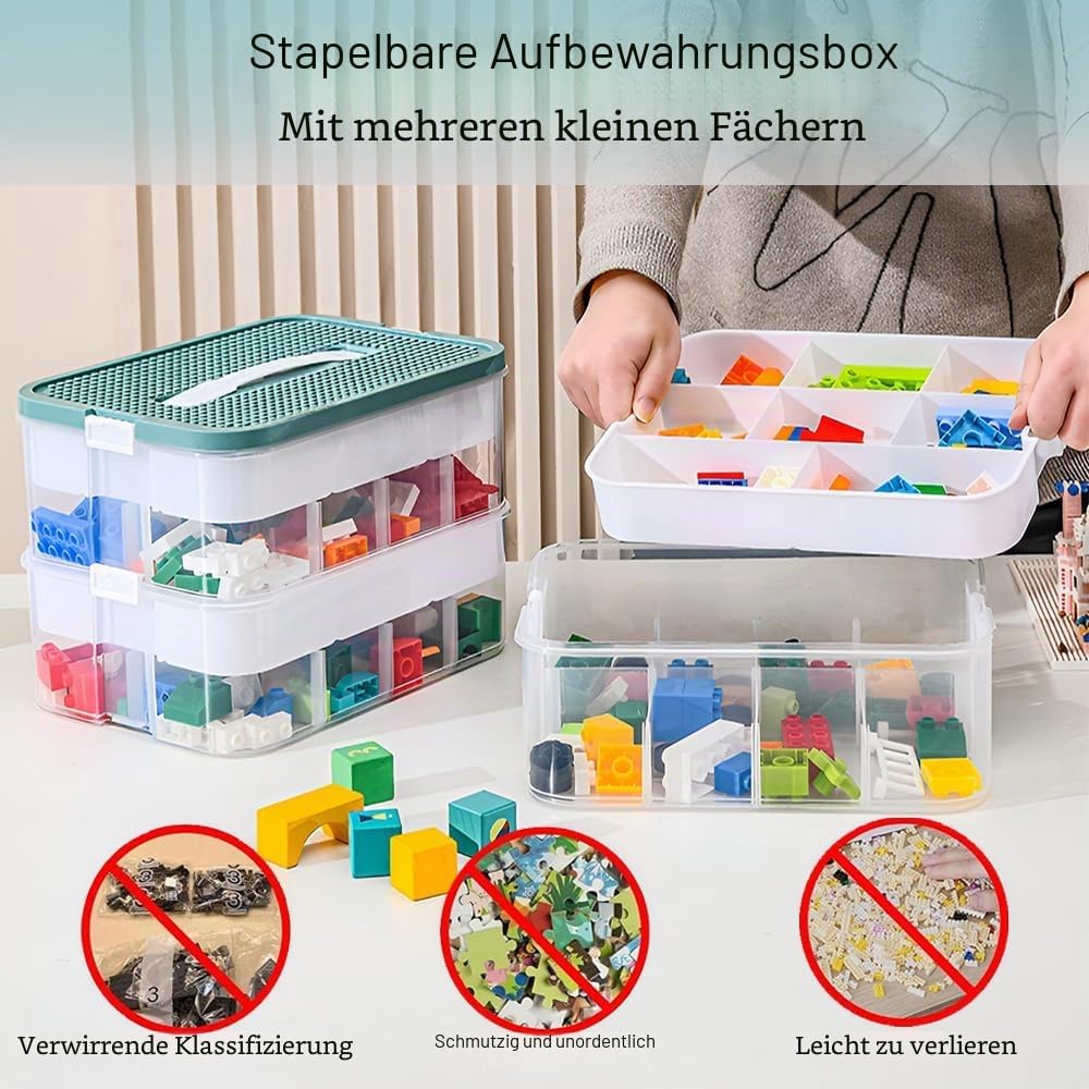 Aufbewahrungsbox für Lego Bausteine,Kisten Spielzeug Aufbewahrung mit Deckel,Sortierboxen Kleinteile