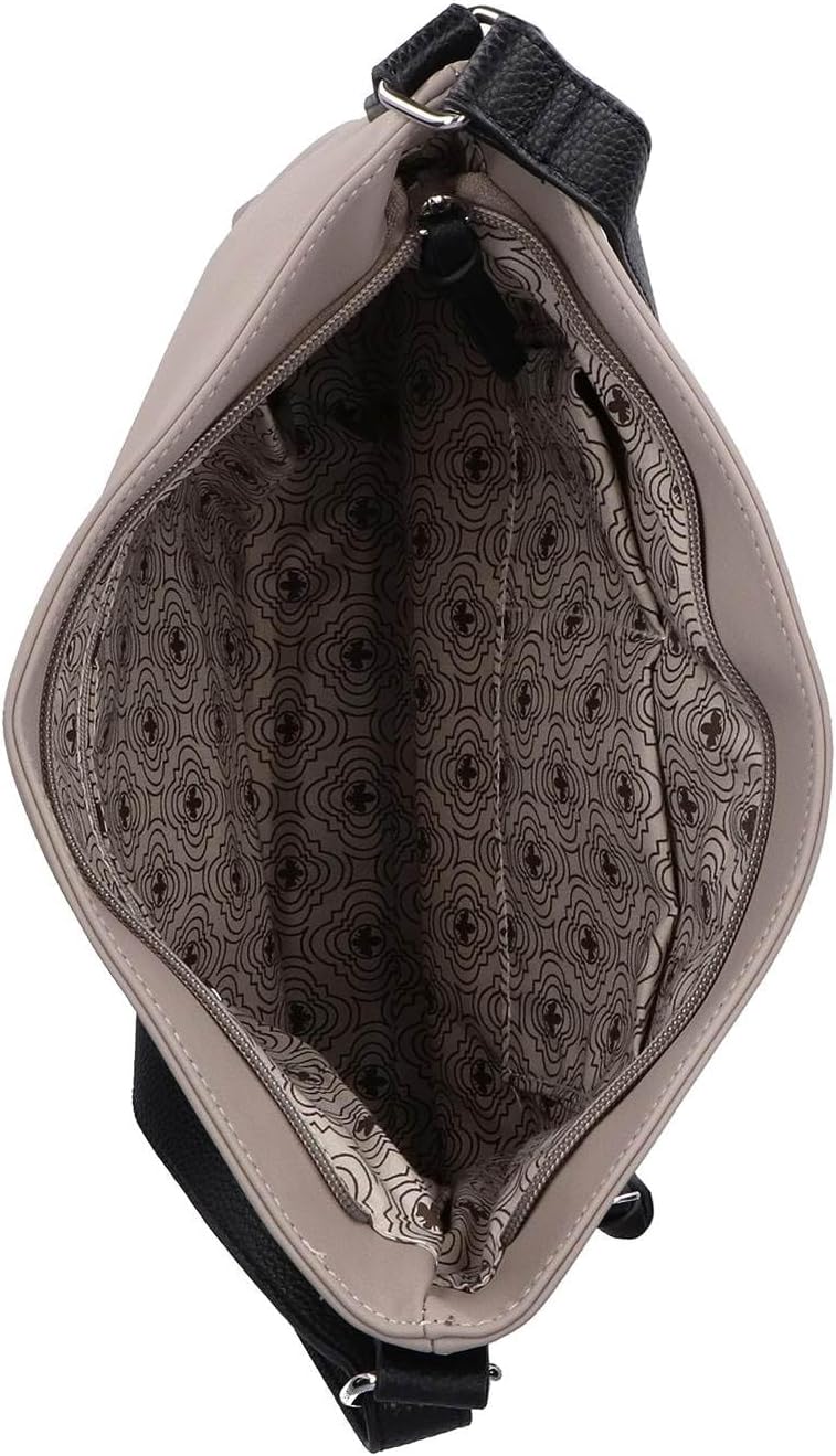 Rieker Damen H1526 Umhängetasche, Beige, S