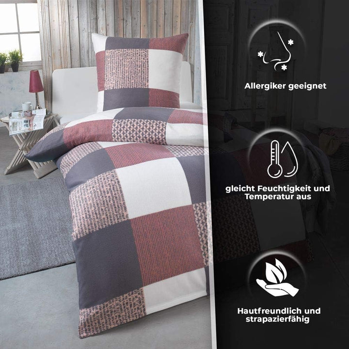 DreamHome Warme Winter Mikrofaser Termo Fleece Bettwäsche 135x200 155x220 200x200 für die Kaltejahre