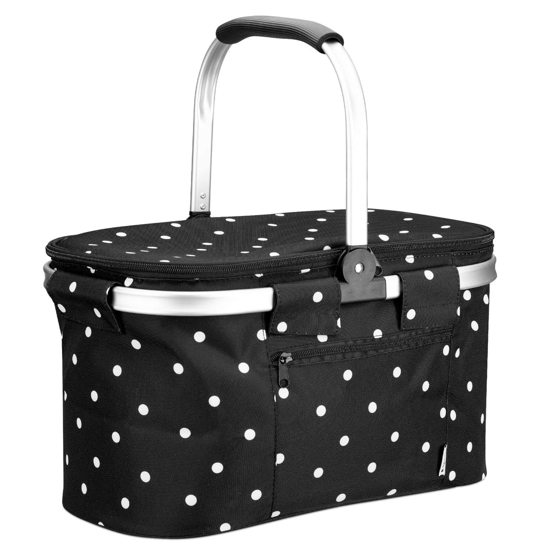 Navaris Thermo Einkaufskorb Kühltasche faltbar - 27L Kühlkorb Picknickkorb Isolier Korb - 43x26cm Ei