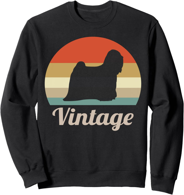 Tibet Terrier Vintage Retro Style Hunde Sweatshirt