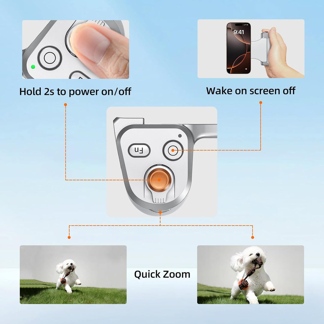 Master Grip Kit für iPhone 17 16 15 14 13 12(iOS 26), Magnetic Kameragriff für Phone, Pro Shot Imagi