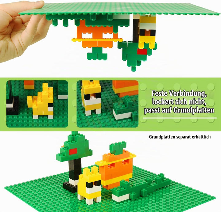 HIUME 500 Basic Bausteine Box, Klassische Basis Steine Nachfüllpacks kompatibel mit Top-Marken und A