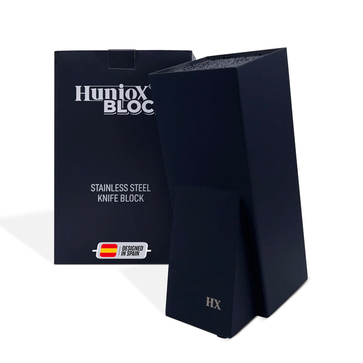 Huniox® Block - Messerblock - Messerblock Schwarz - Messer Aufbewahrung - Messerblock Ohne Messer Sc