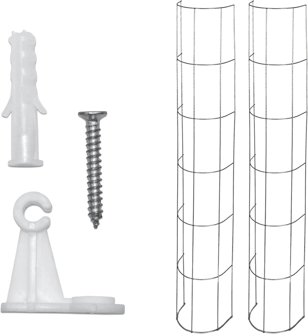 Spetebo Rankgitter aus Metall für Fallrohre 120 cm - 2 Stück - halbrundes Gitter Pflanzengitter