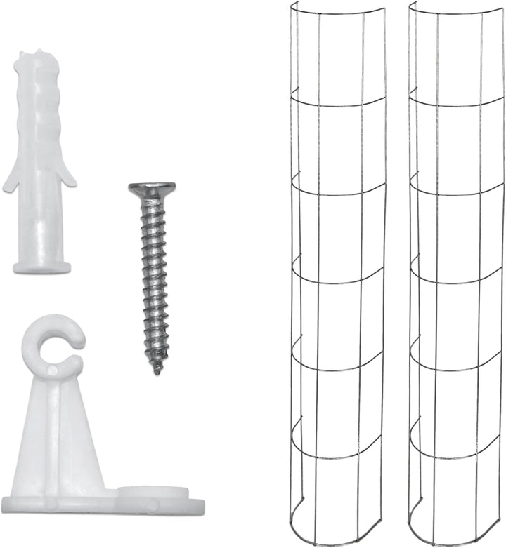 Spetebo Rankgitter aus Metall für Fallrohre 120 cm - 2 Stück - halbrundes Gitter Pflanzengitter