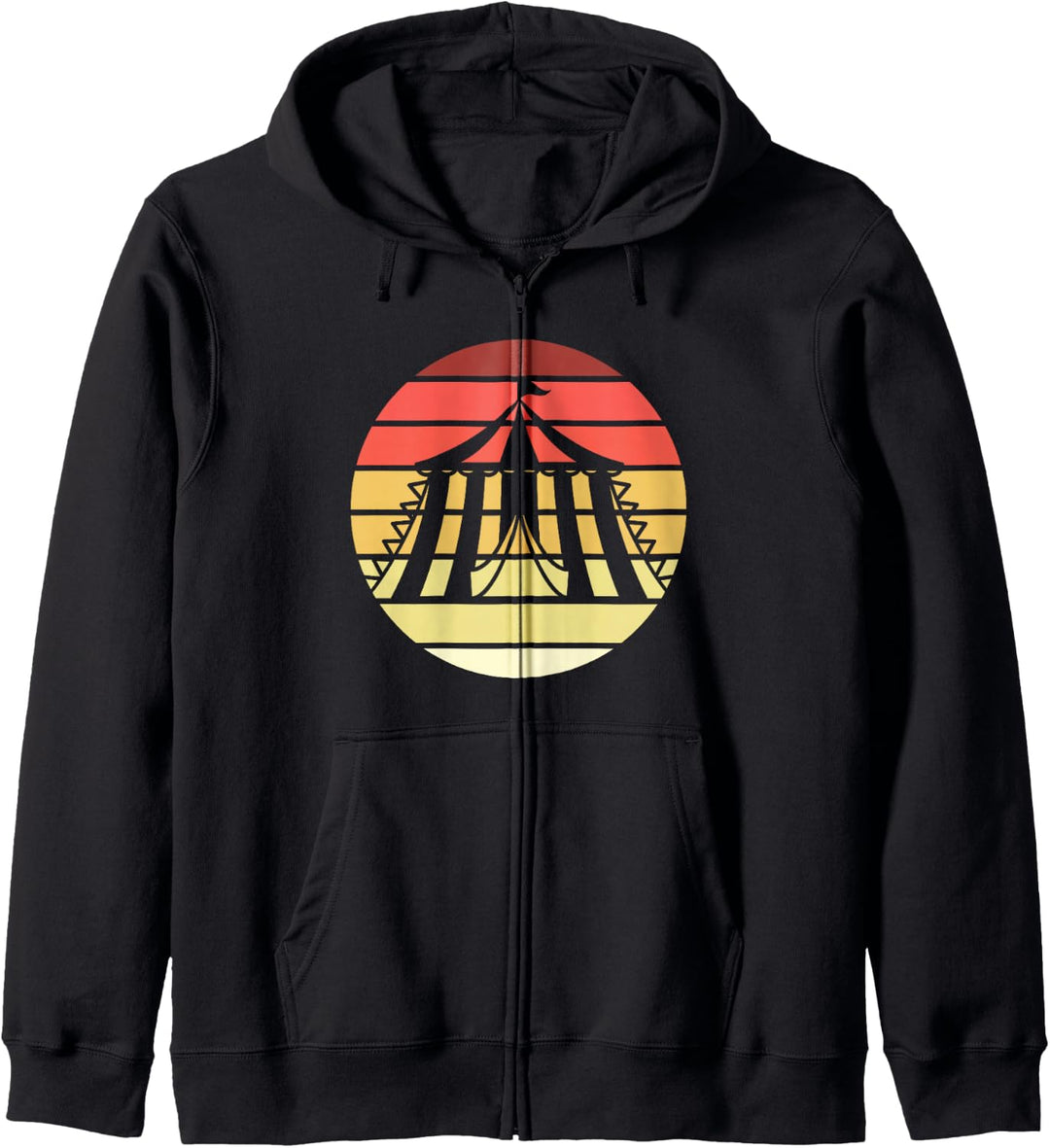 Zirkus Retro Style Vintage Kapuzenjacke